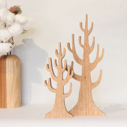 【送料無料】ウインター ツリー・Ｓサイズ クリスマス オブジェ 木製 飾り ディスプレイ 冬 枯れ木 置物 オブジェ 2枚目の画像