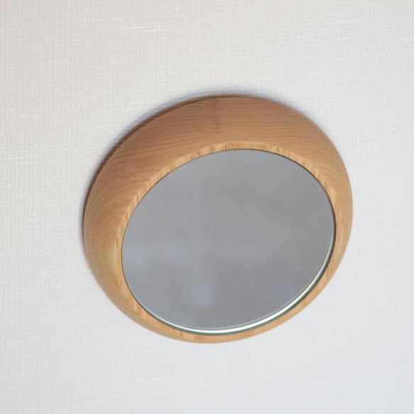 ミラー Ｌサイズ まる 丸 壁掛け クリ ウォールナット おしゃれ 壁用 サークル 北欧 韓国 鏡 木製 シンプル 10枚目の画像
