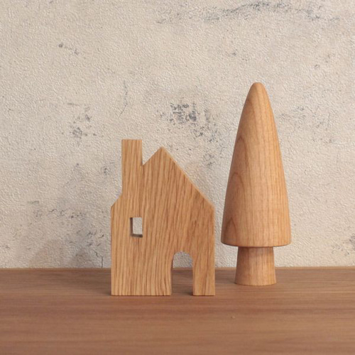送料無料】ハウス オブジェ えんとつのおうち 木製 家 北欧 置物