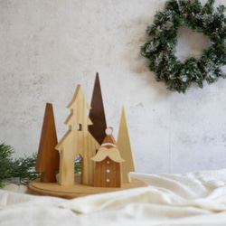 クリスマス オブジェ セット Ｄ｜サンタ クリスマス 飾り 置物 北欧 インテリア ツリー 木 セット おしゃれ 3枚目の画像