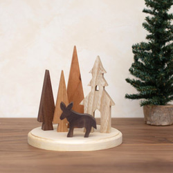 【早割!】クリスマス オブジェ セット Ｄ 置物 ロバ ツリー 小屋 キリスト 木製 インテリア 雑貨 ナチュラル 冬 3枚目の画像