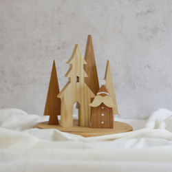 クリスマス オブジェ セット Ｄ｜サンタ クリスマス 飾り 置物 北欧 インテリア ツリー 木 セット おしゃれ 5枚目の画像