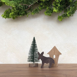 【早割!】クリスマス オブジェ セット Ｄ 置物 ロバ ツリー 小屋 キリスト 木製 インテリア 雑貨 ナチュラル 冬 9枚目の画像