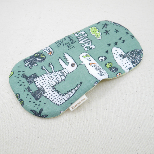 ふわもこハンカチ｜お絵描き恐竜-Doodle Dinosaur-｜S・10×20cm｜8重ガーゼハンカチ｜ギフト 6枚目の画像