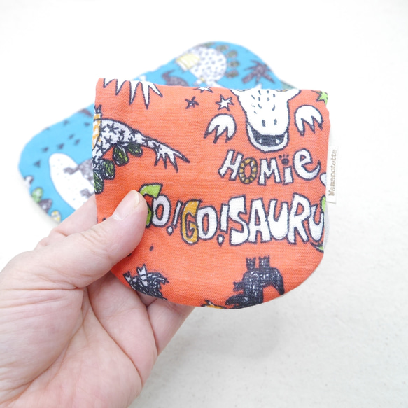ふわもこハンカチ｜お絵描き恐竜-Doodle Dinosaur-｜S・10×20cm｜8重ガーゼハンカチ｜ギフト 2枚目の画像