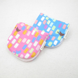 ふわもこハンカチ｜ブロックバード-Block Bird-｜S・10×20cm｜ガーゼハンカチ｜敏感肌｜ギフト｜鳥 1枚目の画像