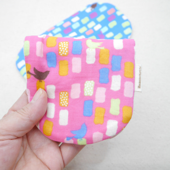 ふわもこハンカチ｜ブロックバード-Block Bird-｜S・10×20cm｜ガーゼハンカチ｜敏感肌｜ギフト｜鳥 2枚目の画像