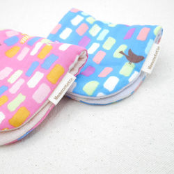 ふわもこハンカチ｜ブロックバード-Block Bird-｜S・10×20cm｜ガーゼハンカチ｜敏感肌｜ギフト｜鳥 4枚目の画像