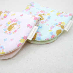 ふわもこハンカチ｜アニマルフラワー-Animal Flower-｜S・10×20cm｜8重ガーゼハンカチ｜ギフト｜誕生日 4枚目の画像