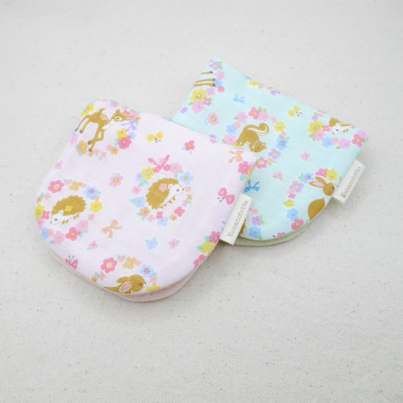 ふわもこハンカチ｜アニマルフラワー-Animal Flower-｜S・10×20cm｜8重ガーゼハンカチ｜ギフト｜誕生日 1枚目の画像