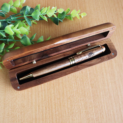 刺蝟木製原子筆和筆盒胡桃木免費包裝可贈送禮物 第12張的照片