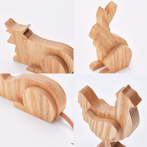 送料無料】ミニアニマル 干支 動物 置物 牛 ネズミ にわとり