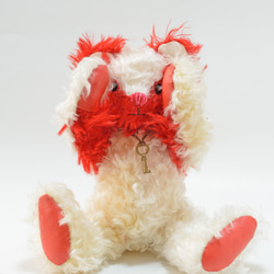 スタイリッシュでモダン ホワイト & レッド 本格 テディベア クリスマスギフト 10枚目の画像