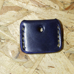 ルガトネイビーのキーカバー　ベージュステッチ 11枚目の画像