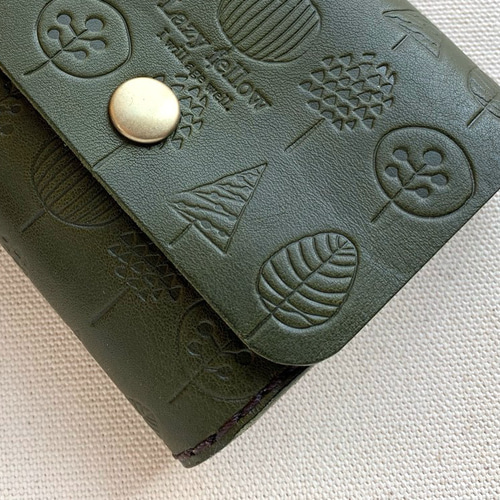 お札を折らない 北欧柄のちいさなお財布 minimum wallet green お札を折らない 北欧柄のちいさなお財布 minimum wallet green