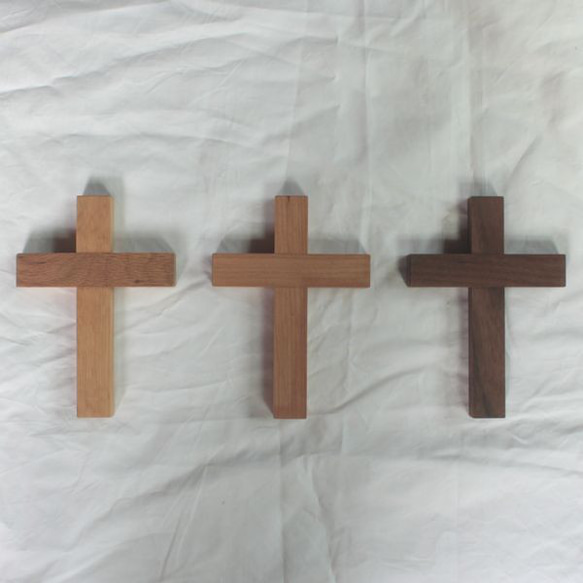 [免運費] 十字架圖案 L 尺寸展示牆裝飾木製教堂實心萬聖節聖誕節基督 第2張的照片