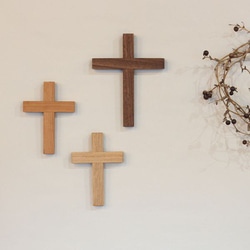 [免運費] 十字架圖案 L 尺寸展示牆裝飾木製教堂實心萬聖節聖誕節基督 第4張的照片