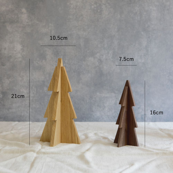 クリスマスツリー 立体 もみの木 オブジェ｜全３種類 クリスマス 木 ディスプレイ 北欧 インテリア 置物 飾り 19枚目の画像