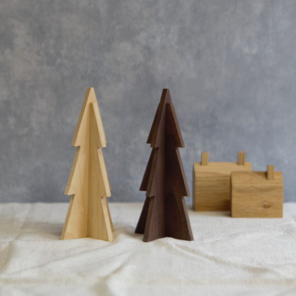 クリスマスツリー 立体 もみの木 オブジェ｜全３種類 クリスマス 木 ディスプレイ 北欧 インテリア 置物 飾り 12枚目の画像