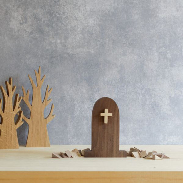 [免運費] 萬聖節裝飾品墳墓 B 型木製雜貨實木十字斯堪的納維亞室內裝飾雜貨恐怖物品 第3張的照片