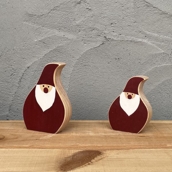 ペイント サンタ オブジェ｜全２種類 サンタクロース 手描き カラー 置物 クリスマス 飾り 小物 デコレーション 4枚目の画像