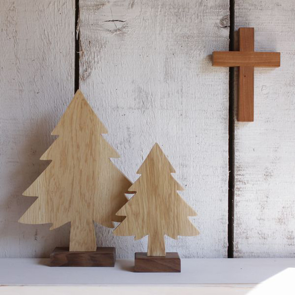 【送料無料】もみの木 Ｌサイズ 木製オブジェ クリスマス ツリー 飾り 木 手作り ハンドメイド 北欧 雑貨 2枚目の画像