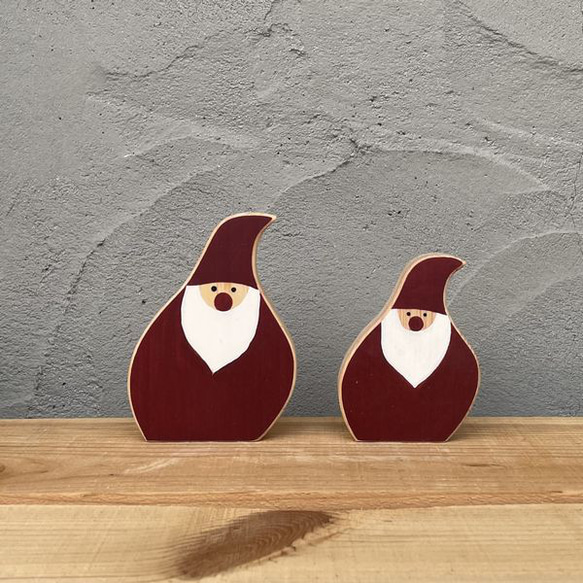 ペイント サンタ オブジェ｜全２種類 サンタクロース 手描き カラー 置物 クリスマス 飾り 小物 デコレーション 3枚目の画像