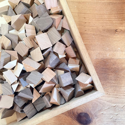端材 木片(さんかく) 100g はざい ディスプレイ アイデア 木くず 木屑 アソート 木材 部材 無垢 1枚目の画像