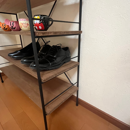 アイアンシューズラック7段(3足×7段21足用) アイアン脚のシューズラック（3足7段、21足用） 靴箱・下駄箱