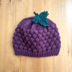 受注製作＊森のおくりもの ぶどうニット帽＊3サイズ展開｜メリノウール