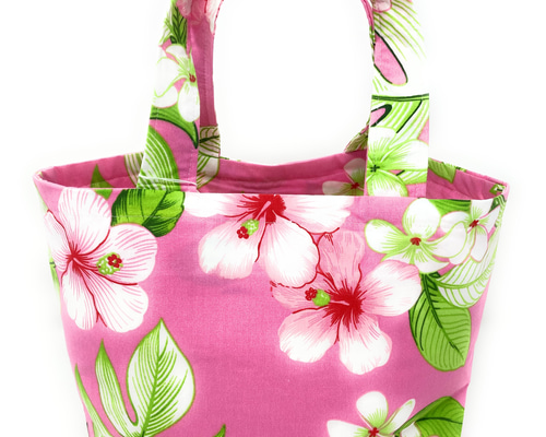 【pink hawaii】 ハワイアン ミニ トートバッグ プリメリア柄 ピンク mmt-194 トート