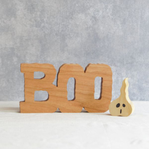 out ラブ&ピース様 アルファベット オブジェ &  ♪ BOO』アルファベット オブジェ｜ハロウィン 置物 飾り 英語 おもしろ