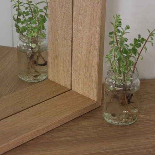 ミラー ボックス型｜オーク 鏡 かがみ 木枠 インテリア 雑貨 おしゃれ