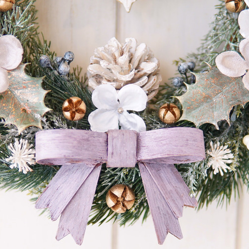 外玄関OK ホリーナイトクリスマスリースφ32cm~ アート 外玄関OK ホリーナイトクリスマスリースφ32cm~ アート
