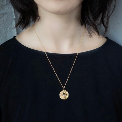 アンティークコインの14kgfロングネックレス (50cm) ゴールド