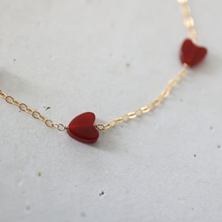 14KGF redheart pearl bracelet[br2988] 4枚目の画像