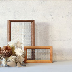 クロスガラス フレーム｜全4種類 置物 ウォールナット チェリー