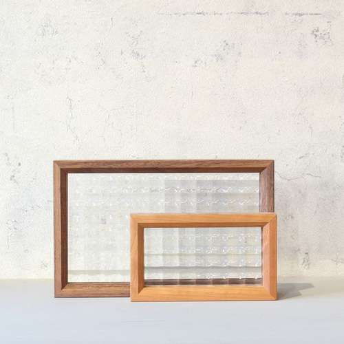 クロスガラス フレーム｜全4種類 置物 ウォールナット チェリー