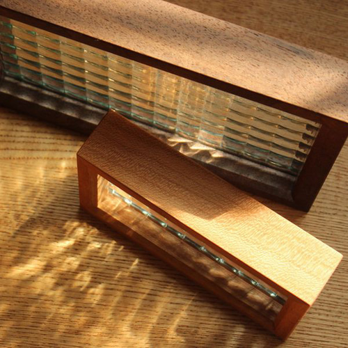 クロスガラス フレーム｜全4種類 置物 ウォールナット チェリー