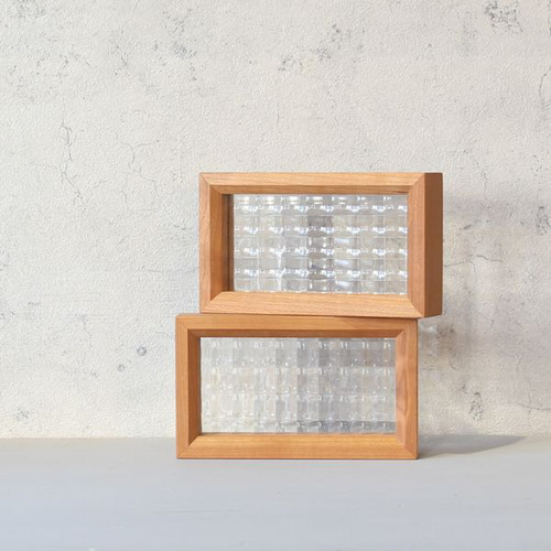 クロスガラス フレーム｜全4種類 置物 ウォールナット チェリー