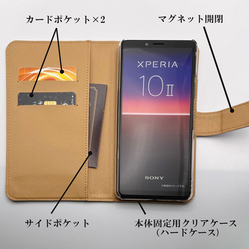 XPERIA AQUOS Galaxy arrows シリーズ 手帳型ケース カメラ穴対応 北欧 