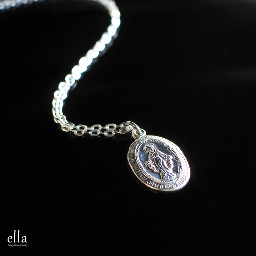 再販x17[14kgf]小さなメダイのネックレス、聖母マリアのネックレス