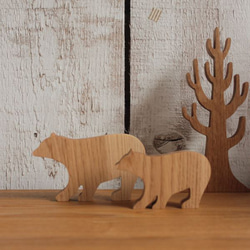 【送料無料】しろくま Ｓサイズ 白くま シロクマ 飾り オブジェ 置物 アニマル 北欧 雑貨 木製 ナチュラル 冬 熊 8枚目の画像