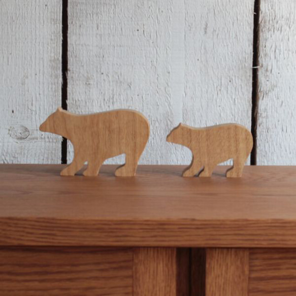 [免運費] 北極熊/S 號北極熊裝飾物雕像動物斯堪的納維亞雜貨木製天然冬季熊 第5張的照片