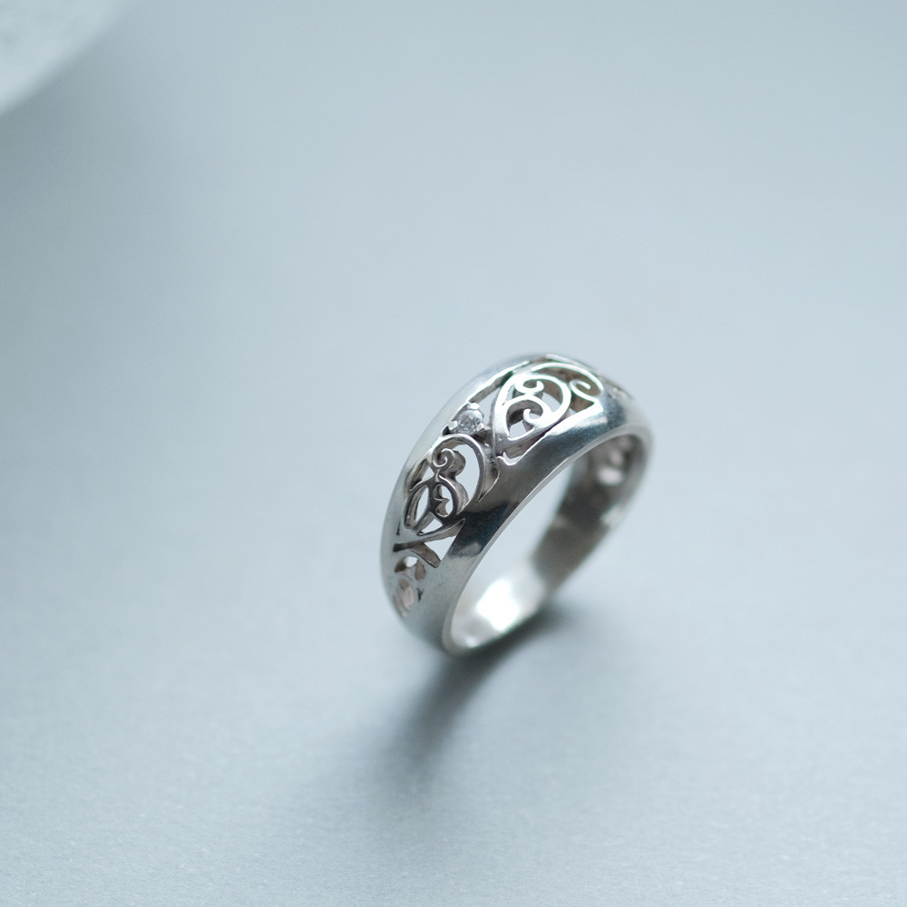 唐草 透かし リング シルバー925
