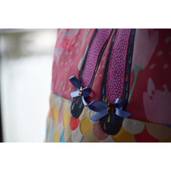バレエシューズのトートバック　soyokaze × フランスウロコ柄ジャガード　トートバック 6枚目の画像