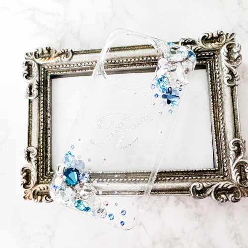 iPhone17pro,Max,16,15,14,他 クリアケース ブルービジュー