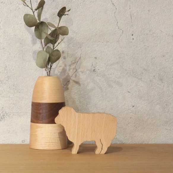 【送料無料】ひつじ Ｓサイズ ヒツジ 動物 アニマル 飾り 木製 羊 オブジェ 置物 北欧 雑貨 シープ 4枚目の画像