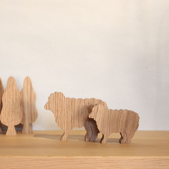 【送料無料】ひつじ Ｓサイズ ヒツジ 動物 アニマル 飾り 木製 羊 オブジェ 置物 北欧 雑貨 シープ 2枚目の画像