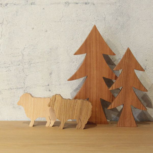 ひつじ オブジェ｜全4種類 ヒツジ 動物 アニマル 飾り 木製 羊